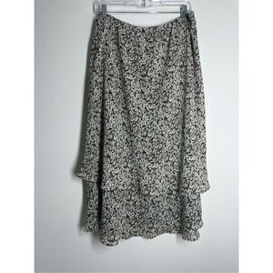 Vintage KSL Women’s Bohemian Chiffon Pull On Layered Skirt Lined Size 22W